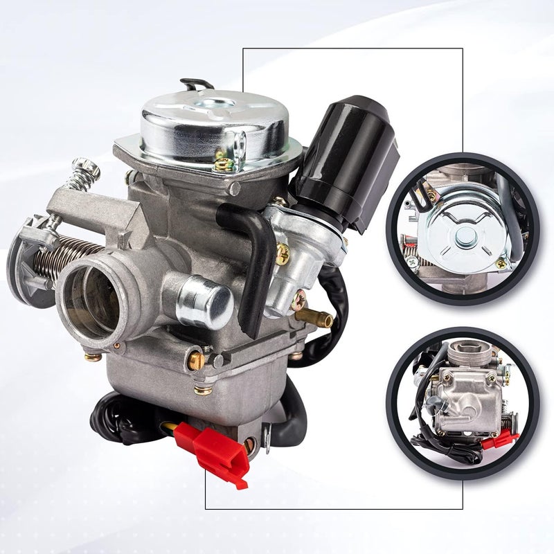 Tang GY6 Carburetor 150cc for 4 Stroke 125cc 152QMJ 157QMJ Engines Electric Choke Motorcycle Scooter 24mm PD24J Carb with Intake Manifold - Image 5